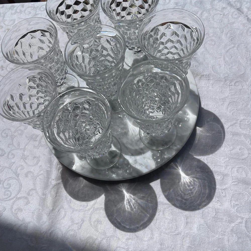 4 Elegant Crystal Glass Goblet Set of 4 vintage Fostoria